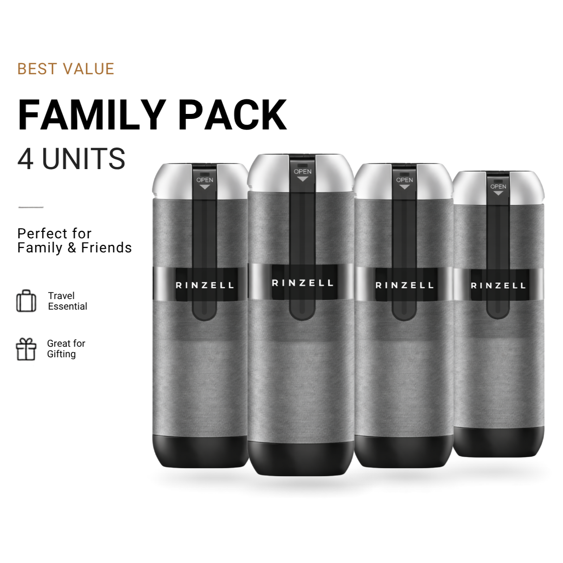 Family Pack - 4 units / No Travel Case